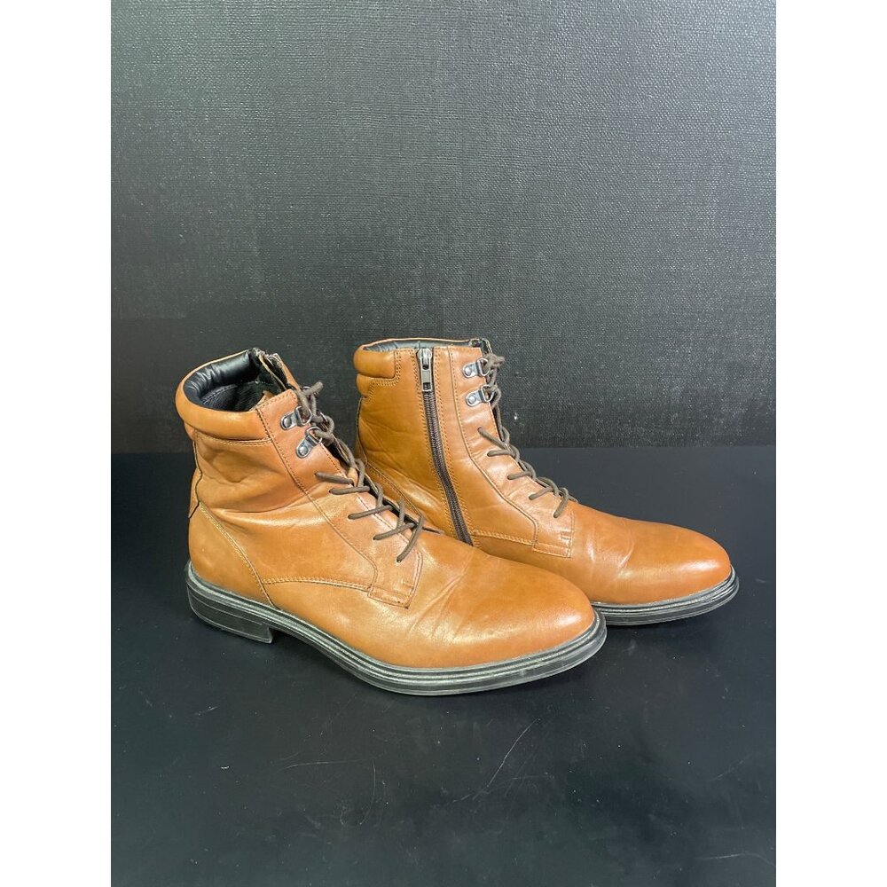 Alfani Men’s Shoes/Boots Tan Zippered Side Lace up Size 11 SKU 2212 - Picture 3 of 4